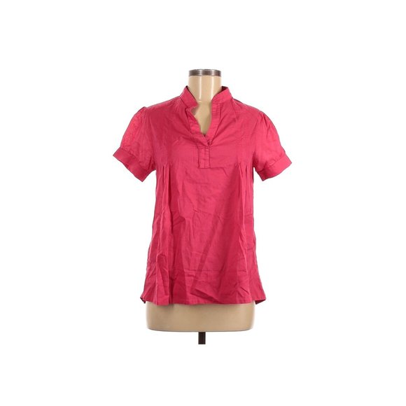 Avanzzo short Sleeve Blouse pink designer collared shirt BR 38 / US S M Size Top - Picture 2 of 13